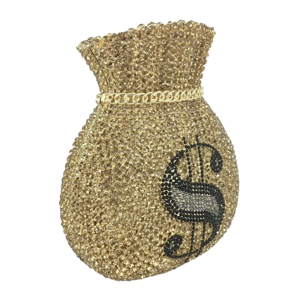 Bouotique de fgg (em estoque) dólares dinheiro bolsa de embreagem feminina cristal bolsas noite festa casamento cocktail minaudiere bolsas