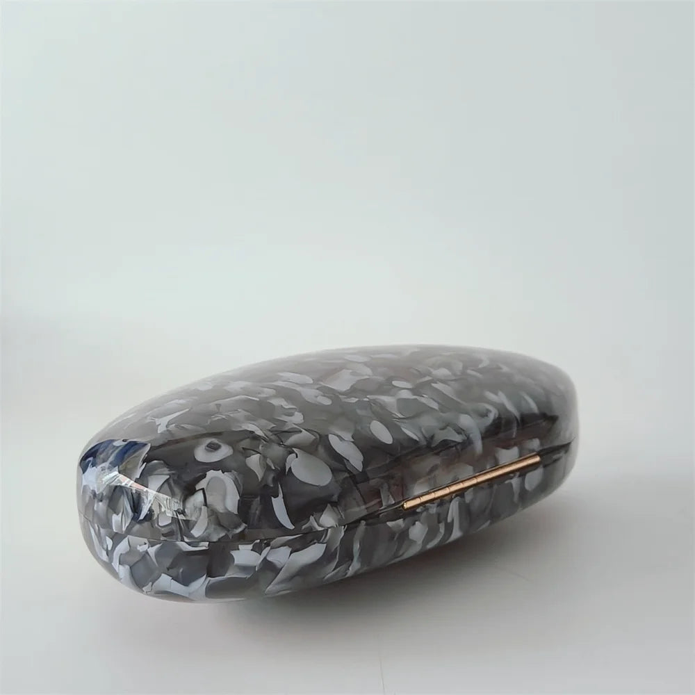 Bolsa de mão oval crossbody concha elegante carteiras de mão femininas sacos de noite ombro nova forma especial bolsas de casamento acrílico