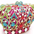 Mulheres festa à noite bolsa diamantes luxo cristal garras elegantes senhoras bolsas festa de casamento nupcial coroa real bolsas saco