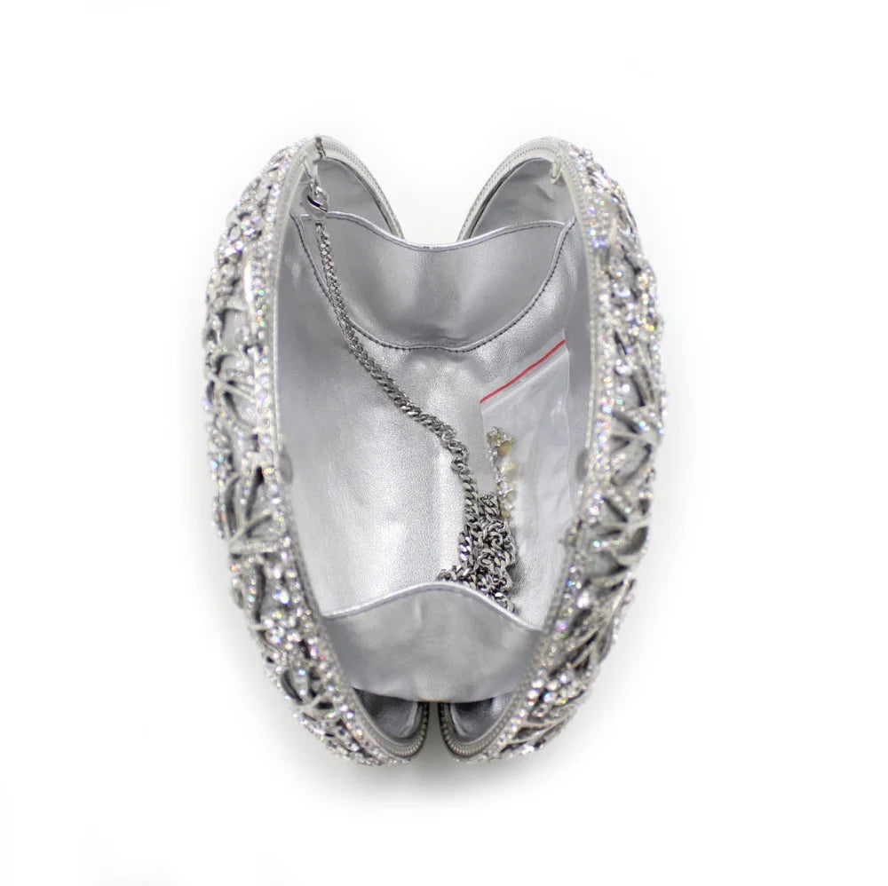 2025 venda quente dendritic cristal diamante-cravejado bolsa brilhante saco de noite dourado para mulher