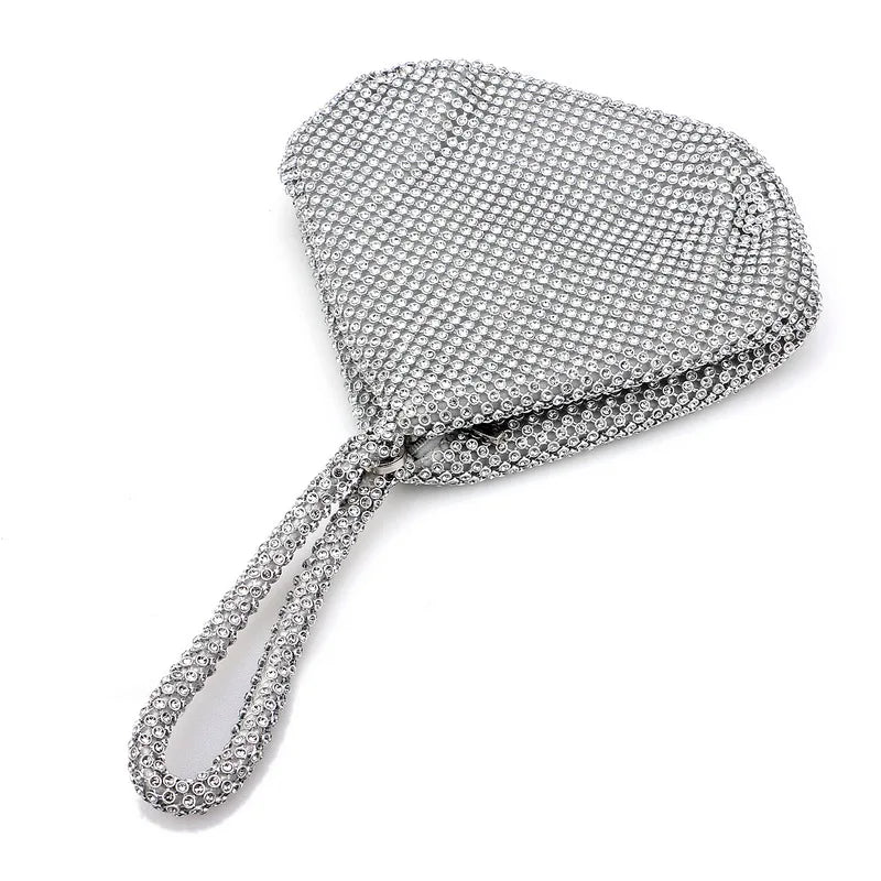 Strass macios pequenos sacos de noite diamantes dia embreagem zíper bolso bolsa de dinheiro com preto ouro prata sacos