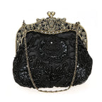 2025 novo vintage frisado saco de noite bordado diamante lantejoulas embreagem bolsa de mão saco de noiva