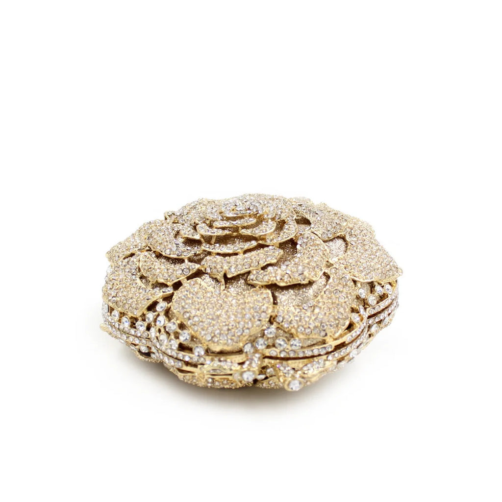 Clutch Metal Flor de Cristal