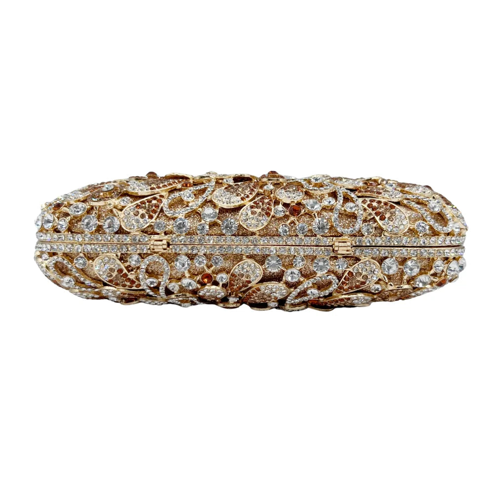 Luxo oco-para fora strass embreagem para mulheres mão-conjunto de cristal saco de festa de casamento noiva bolsa de noite minaudière (atacado) ​