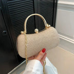 Mini bolsa de noite brilhante, bolsa com corrente de strass, bolsa de banquete com glitter de luxo, perfeita para festa, casamento, baile, jantar/banquete