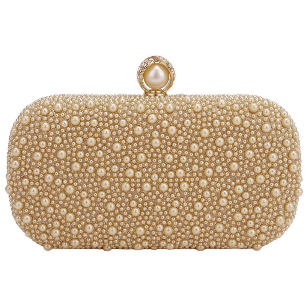Bolsas de noite femininas pérola frisado bolsa embreagem casamento nupcial garras festa baile senhora crossbody bolsa ombro