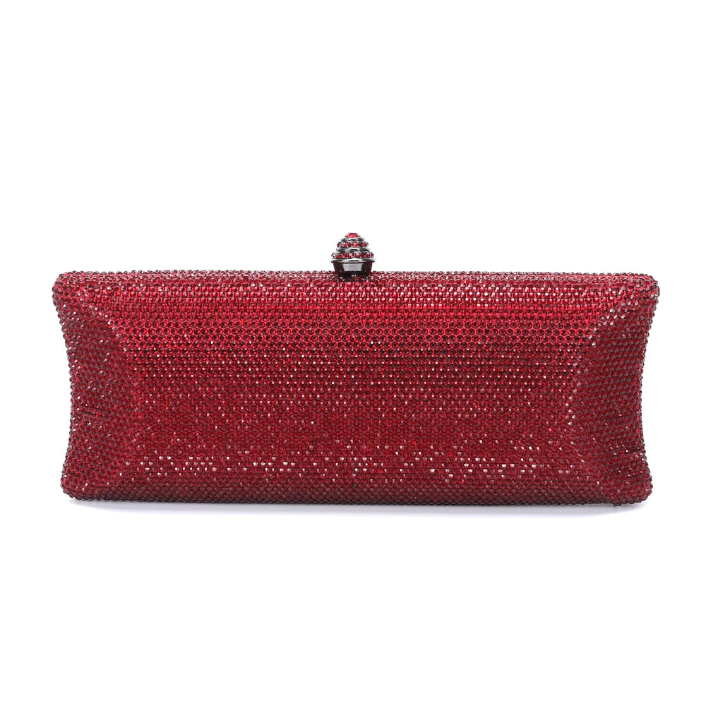 XIYUAN-Saco de embreagem de diamante de cristal colorido para mulheres, bolsa noturna para jantar, casamento, bolsa nupcial, 25 cores, mais vendido