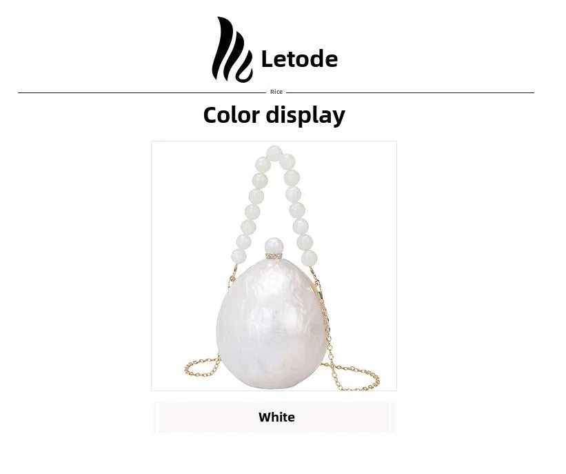 Elegante pérola bolsa crossbody jantar saco festa de casamento vestido de noite saco forma ovo ganso moda nova chegada