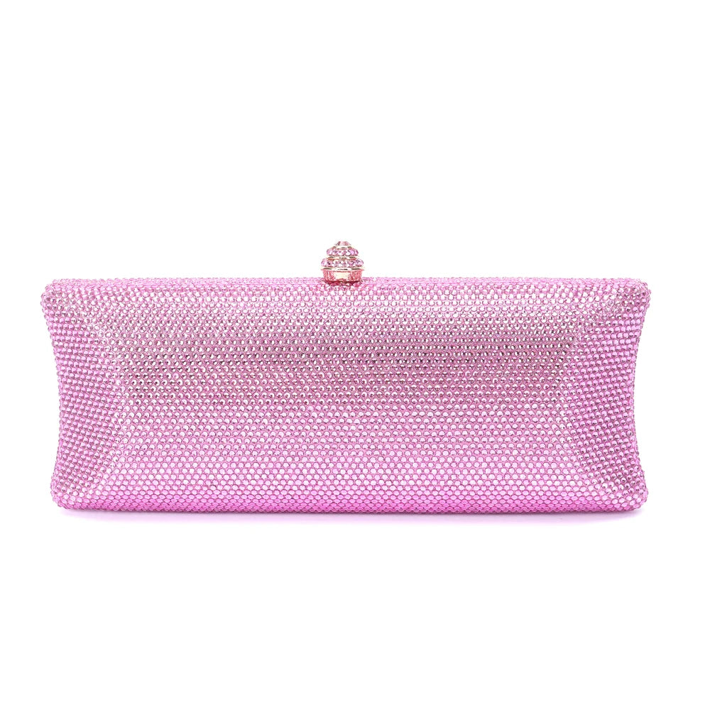 XIYUAN-Saco de embreagem de diamante de cristal colorido para mulheres, bolsa noturna para jantar, casamento, bolsa nupcial, 25 cores, mais vendido