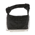 Bolsa de noite artesanal com broca completa, diamante de água, grande, king size, forro de poliéster macio, compartimento interno