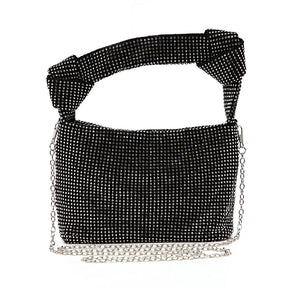 Bolsa de noite artesanal com broca completa, diamante de água, grande, king size, forro de poliéster macio, compartimento interno