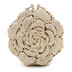 Rosa/branco cristal noite sacos de embreagem strass festa baile bolsas diamantes flor formal jantar bolsas para mulher minaudiere