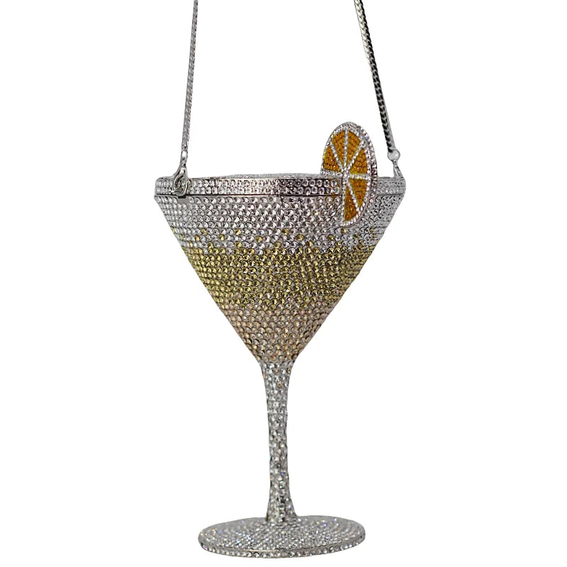 Martin cocktail copo diamante saco de noite nova chegada cristal nupcial bolsa jantar garras feminino bolsa cristal strass sacos