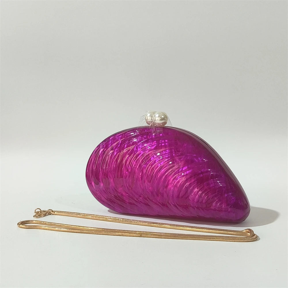 Shell ovo acrílico bolsas de embreagem para mulheres casamento doces noite crossbody saco marmoreio bolsas mini feminino corrente destacável