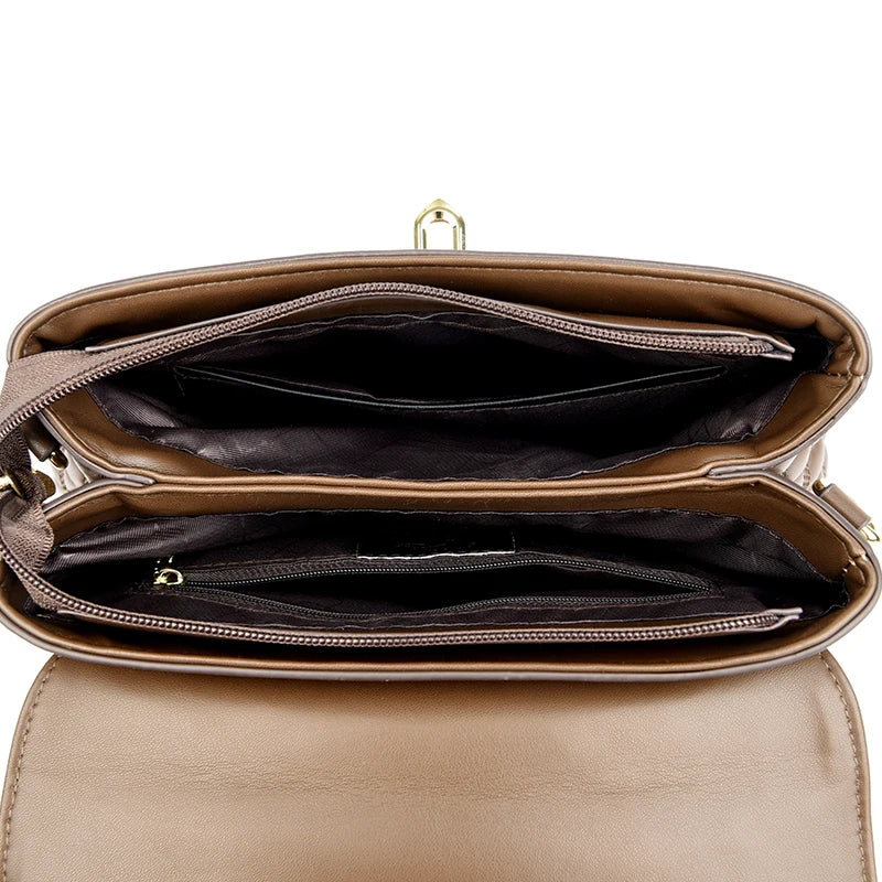 Designer de luxo multi camadas bolsa feminina 2024 na moda alta qualidade couro macio saco do mensageiro das mulheres ombro crossbody saco