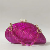 Shell ovo acrílico bolsas de embreagem para mulheres casamento doces noite crossbody saco marmoreio bolsas mini feminino corrente destacável