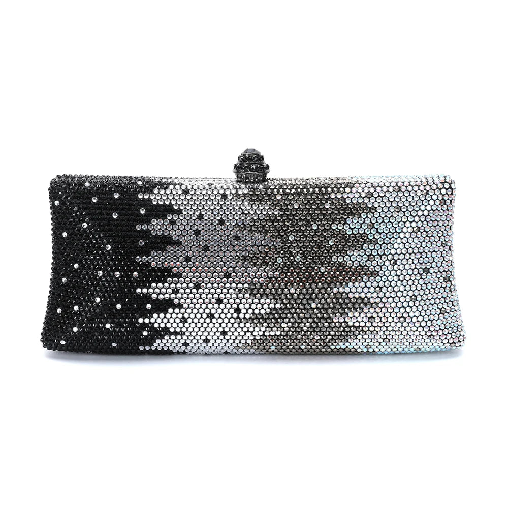 XIYUAN-Saco de embreagem de diamante de cristal colorido para mulheres, bolsa noturna para jantar, casamento, bolsa nupcial, 25 cores, mais vendido