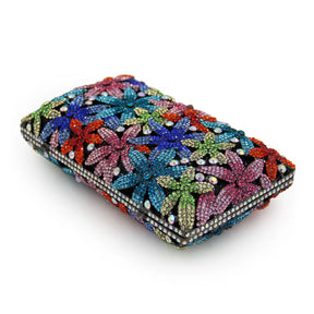 Diamante vazio metal cristal jantar saco diamante embreagem diamante brilhante cristal-incrustado noite saco de embreagem cartera de fiesta