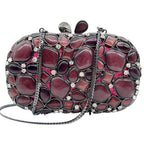 Xiyuan concha natural feminina luxo cristal sacos de noite nupcial casamento embreagem bolsa festa minaudiere bolsa luxo frisado bolsa