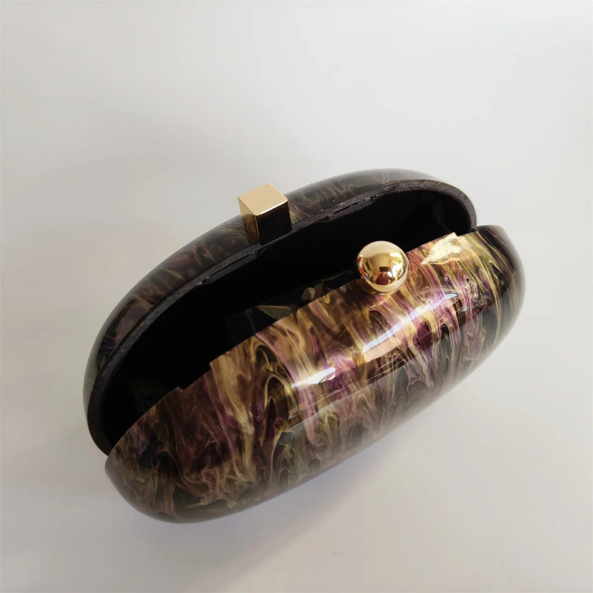 Mini Saco De Embreagem Acrílico para Senhoras, Festa Casual, Bolsas De Viagem De Casamento, Design Básico, Bolsas De Caixa De Punho, Marrom Pérola, Marca De Luxo, Design Básico