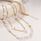 Gargantilha de pérolas e turquesa natural para mulheres, colar com pérolas, moda feminina, acessórios de jóias para pescoço, presentes
