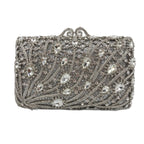Corrente quadrada horizontal cheia de diamantes bolsa de embreagem algas diamante jantar saco banquete bolsa feminina