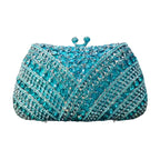 Forma de renda Y de luxo de alta qualidade, festa de casamento de diamante, sacola, bolsa de noite, embreagem de cristal