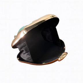 Estilo europeu e americano na moda forma irregular saco de embreagem luz luxo metálico caixa ferro saco casamento bolsa banquete