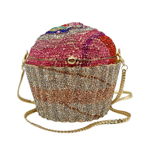 Senhoras bolsa de embreagem noite senhoras festa casamento bonito copo papel colorido azul escuro grande bolo strass cristal embreagem saco noite