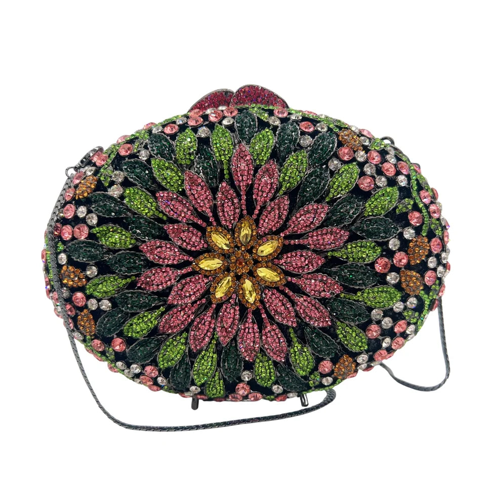 Clutch Cristal Arística Floral