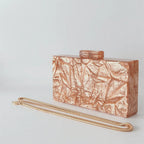 Grande brilhante ouro tecido acrílico bolsas e bolsas femininas perspex caixa embreagem noite crossbody longo mini feminino senhora pro nova aleta