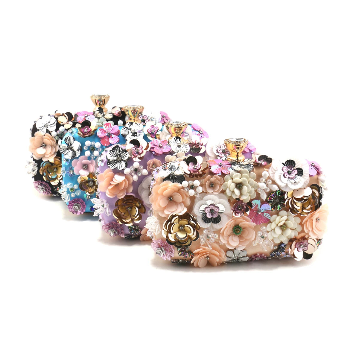 Moda feminina sacos flor diamantes bordado pequena embreagem de luxo senhora bolsas sacos noite nova chegada corrente bolsa ombro