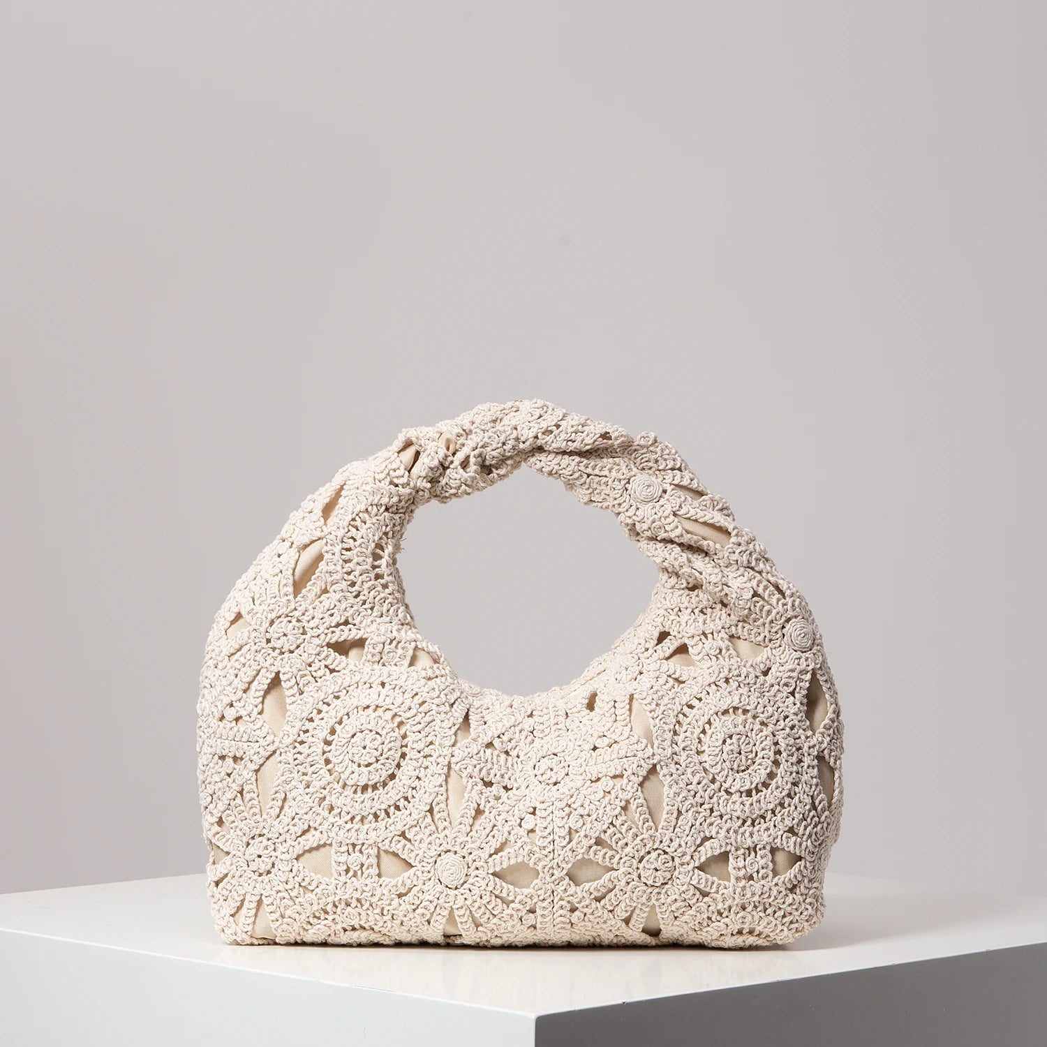 Bolsa de tecido oco com padrão, bolsas de praia boêmia para mulheres, conjunto de crochê, acessórios de praia femininos, Trav Must Haves (padrão aleatório)