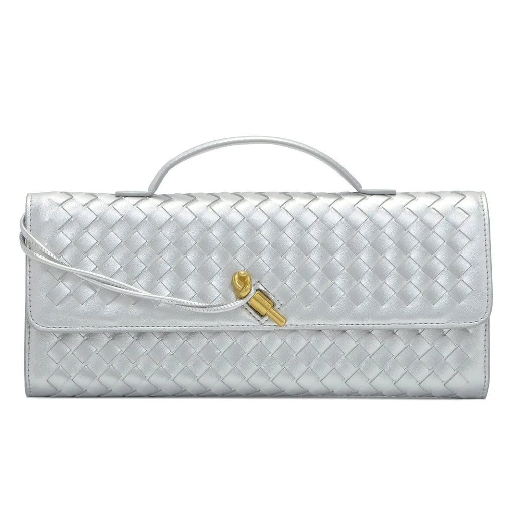 Cross-border high-end tecido de ombro único baguette moda requintado horizontal embreagem noite versátil bolsa crossbody feminina