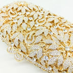 Boutique de fgg elegante flor feminina cristal sacos de noite e garras senhoras festa de casamento jantar bolsas de embreagem nupcial