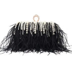 Venda quente frisado borla bolsa de embreagem diamante pérola sacos noite festa casamento bolsa embreagem corrente metal sacos ombro