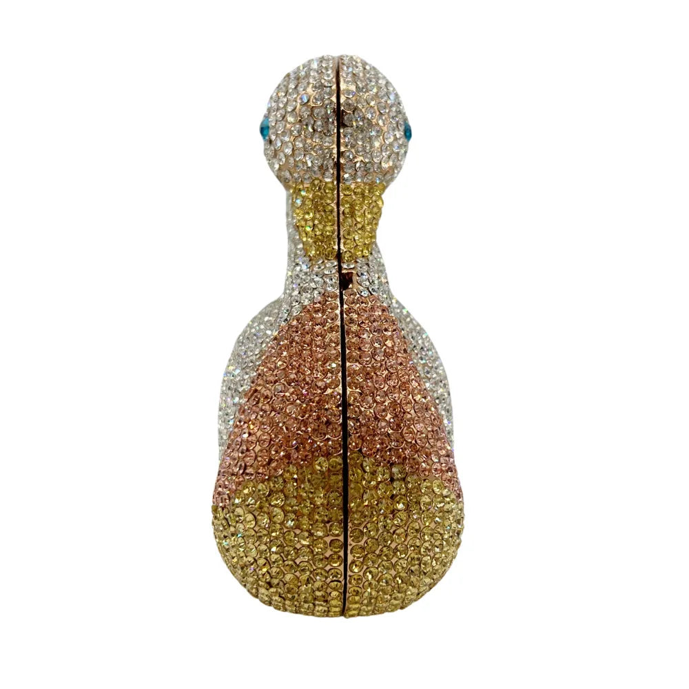 Sacos de noite de cristal em forma de cisne diamante espumante bolsas de embreagem strass bolsas de metal duro saco de festa de casamento