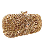 Boutique de fgg luxo feminino ouro sacos de noite e embreagens nupcial strass bolsa embreagem festa casamento cristal bolsa embreagem