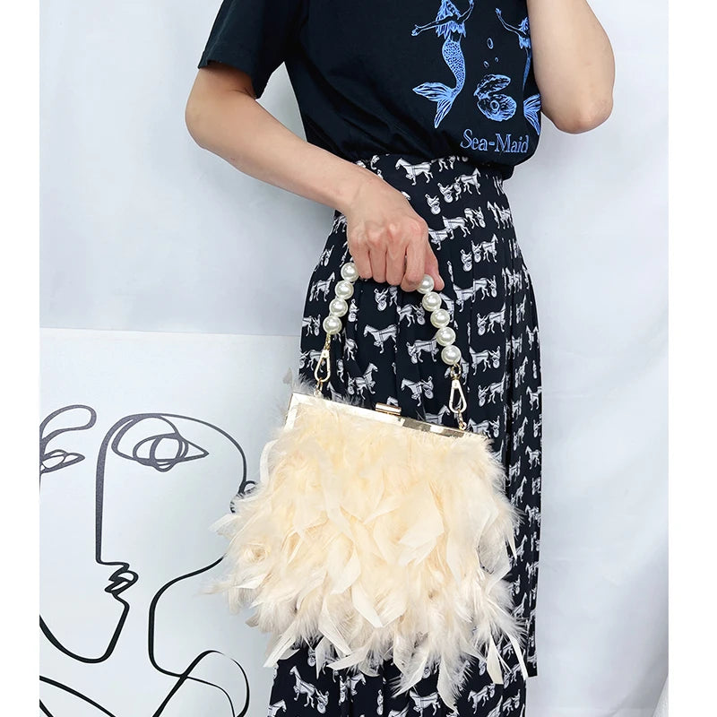 Bolsas de luxo para mulheres, bolsa de embreagem noturna, bolsa de ombro, corrente de pérolas, bolsa de casamento designer 12 cores