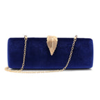 Sacos de embreagem veludo aleta design sacos noite folha metal corrente ombro bolsas glitter senhoras menina evento bolsa