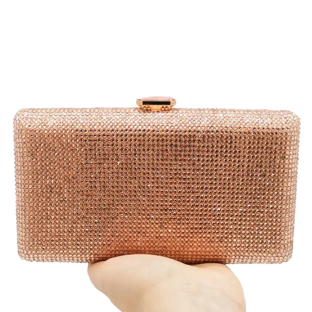 Fgg bolsa de noite cor sólida bolsa de diamante europeia e americana bolsa de banquete bolsa de noiva bolsa de mão de diamante material duro