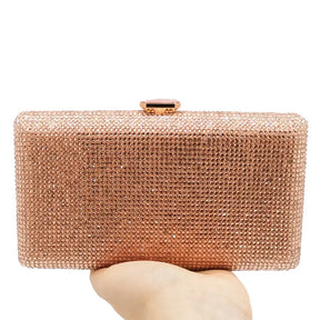 Fgg bolsa de noite cor sólida bolsa de diamante europeia e americana bolsa de banquete bolsa de noiva bolsa de mão de diamante material duro