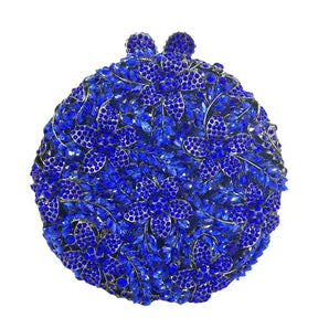 Boutique de fgg luz azul safira flor cristal sacos de noite para festa de casamento feminino strass bolsas nupcial saco de embreagem
