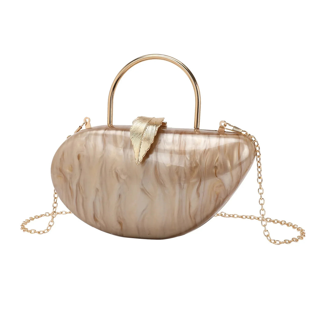 Moda acrílico folha bloqueio saco de embreagem jantar feminino bolsa de ombro elegante acrílico bloqueio fivela versátil saco de noite