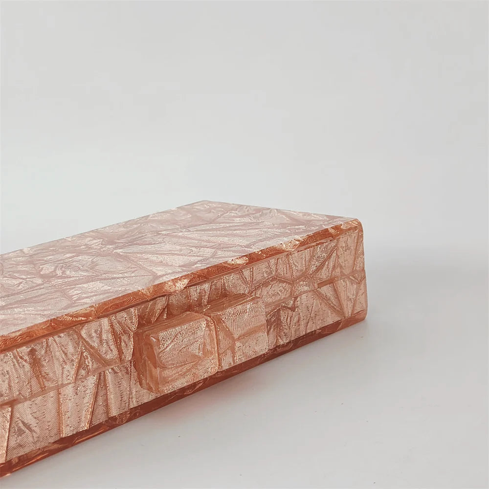 Grande brilhante ouro tecido acrílico bolsas e bolsas femininas perspex caixa embreagem noite crossbody longo mini feminino senhora pro nova aleta