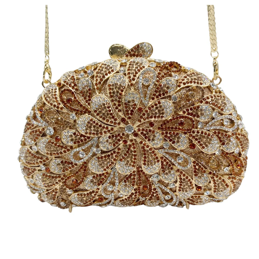 Luxo oco-para fora strass embreagem para mulheres mão-conjunto de cristal saco de festa de casamento noiva bolsa de noite minaudière (atacado) ​