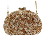 Luxo oco-para fora strass embreagem para mulheres mão-conjunto de cristal saco de festa de casamento noiva bolsa de noite minaudière (atacado) ​