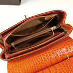 Bolsa feminina de couro genuíno 2023 nova moda senhoras pequena bolsa crossbody all-match elegante mãe bolsa de ombro padrão cobra