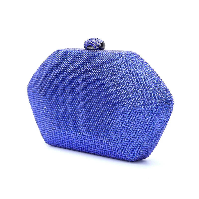 Mulheres vermelho/azul/rosa pedras sacos de noite strass pequeno dia embreagem bolsa ombro corrente festa casamento bolsas para bolsa feminina