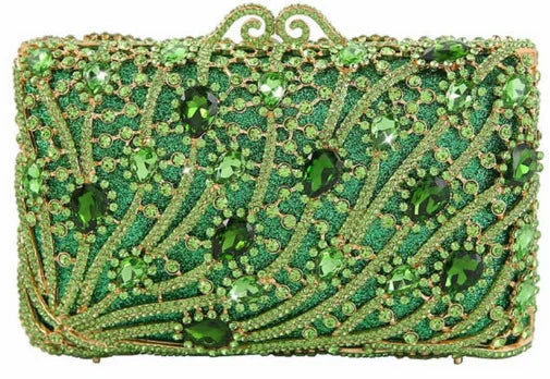 Corrente quadrada horizontal cheia de diamantes bolsa de embreagem algas diamante jantar saco banquete bolsa feminina